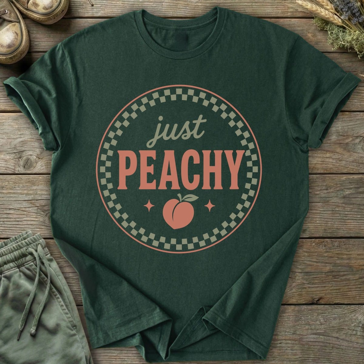 Printify T-Shirt Just Peachy T-Shirt