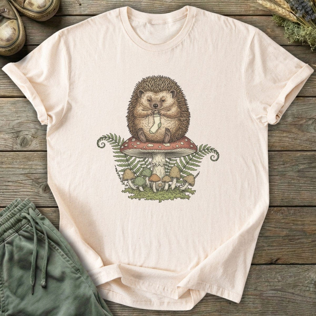 Printify T-Shirt Knitting Hedgehog T-Shirt