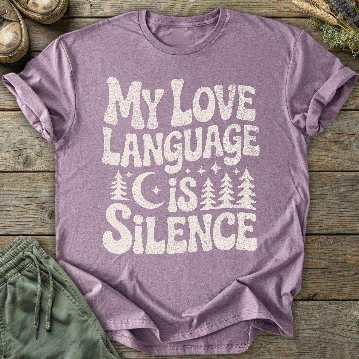 Printify T-Shirt Language Is Silence T-Shirt