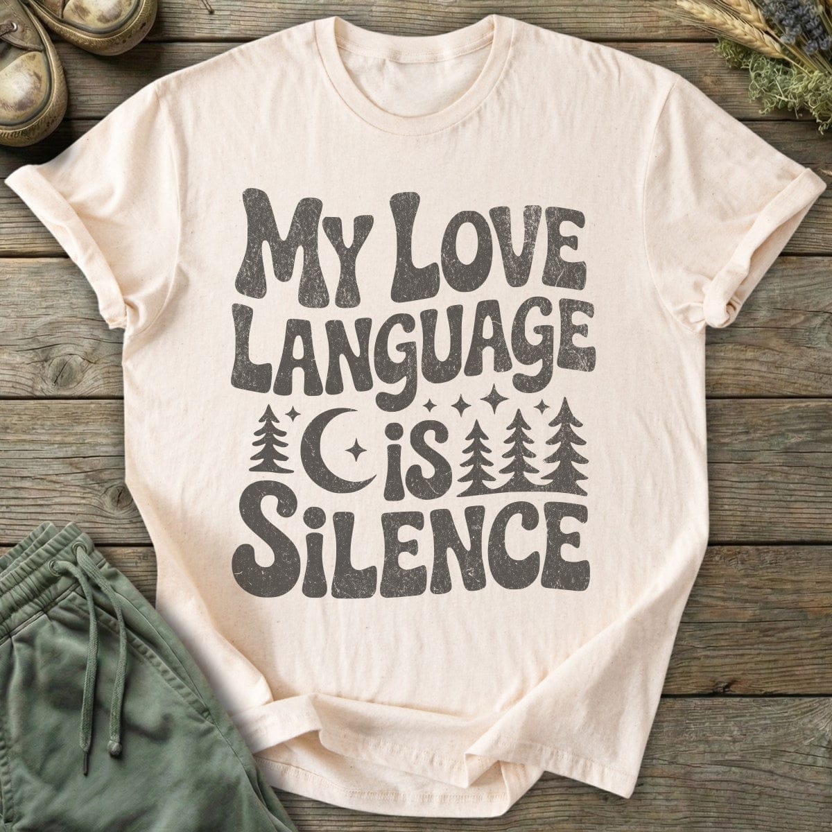Printify T-Shirt Language Is Silence T-Shirt