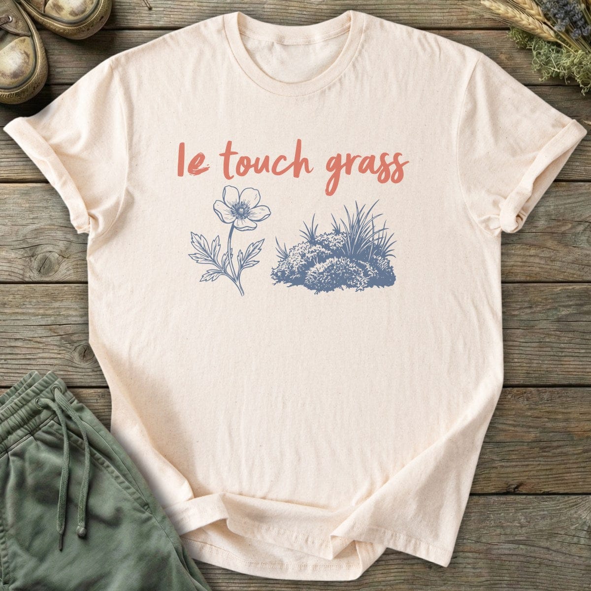 Printify T-Shirt Le Touch Grass T-Shirt