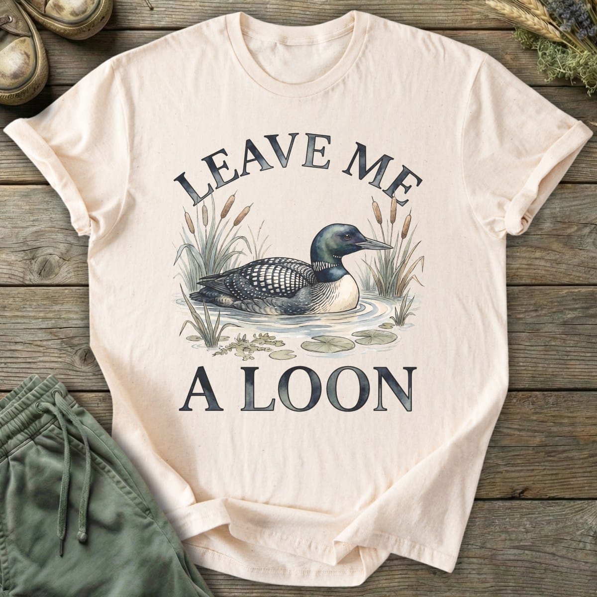 Printify T-Shirt Leave Me A Loon T-Shirt