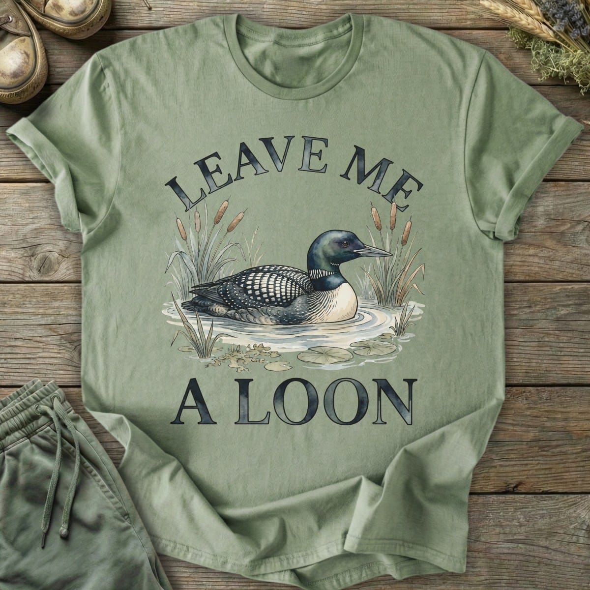Printify T-Shirt Leave Me A Loon T-Shirt