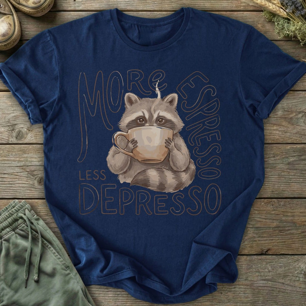 Printify T-Shirt Less Depresso T-Shirt