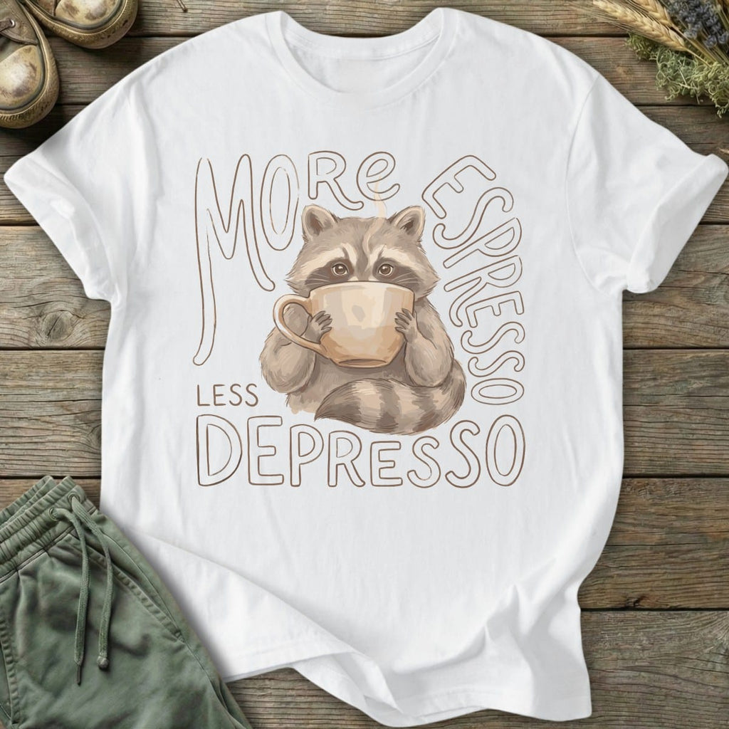 Printify T-Shirt Less Depresso T-Shirt
