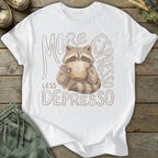 Printify T-Shirt Less Depresso T-Shirt