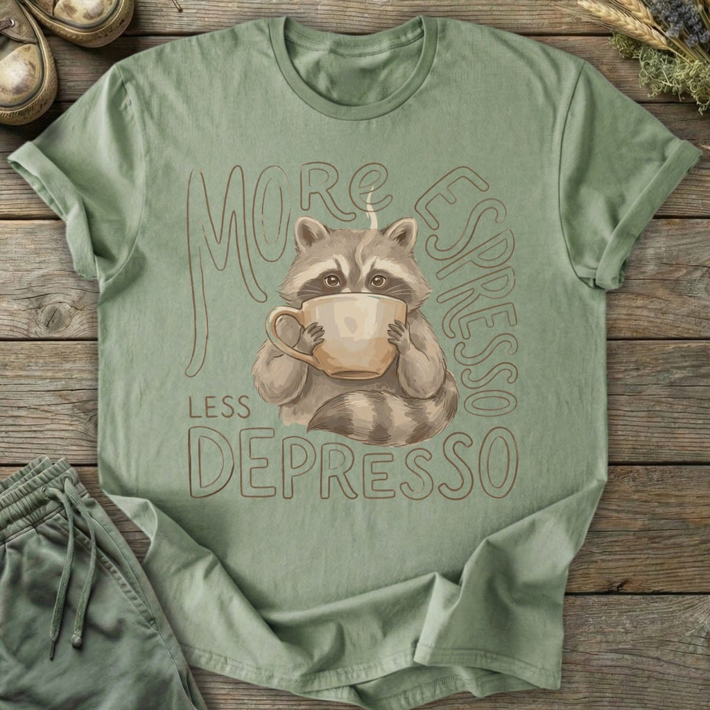 Printify T-Shirt Less Depresso T-Shirt