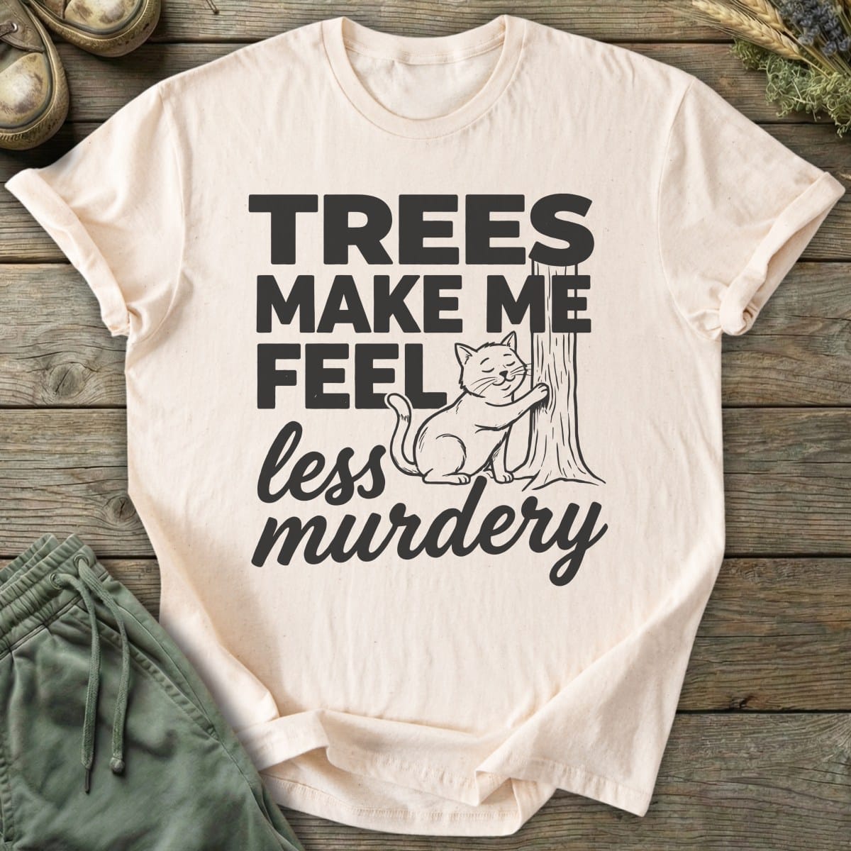 Printify T-Shirt Less Murdery T-Shirt
