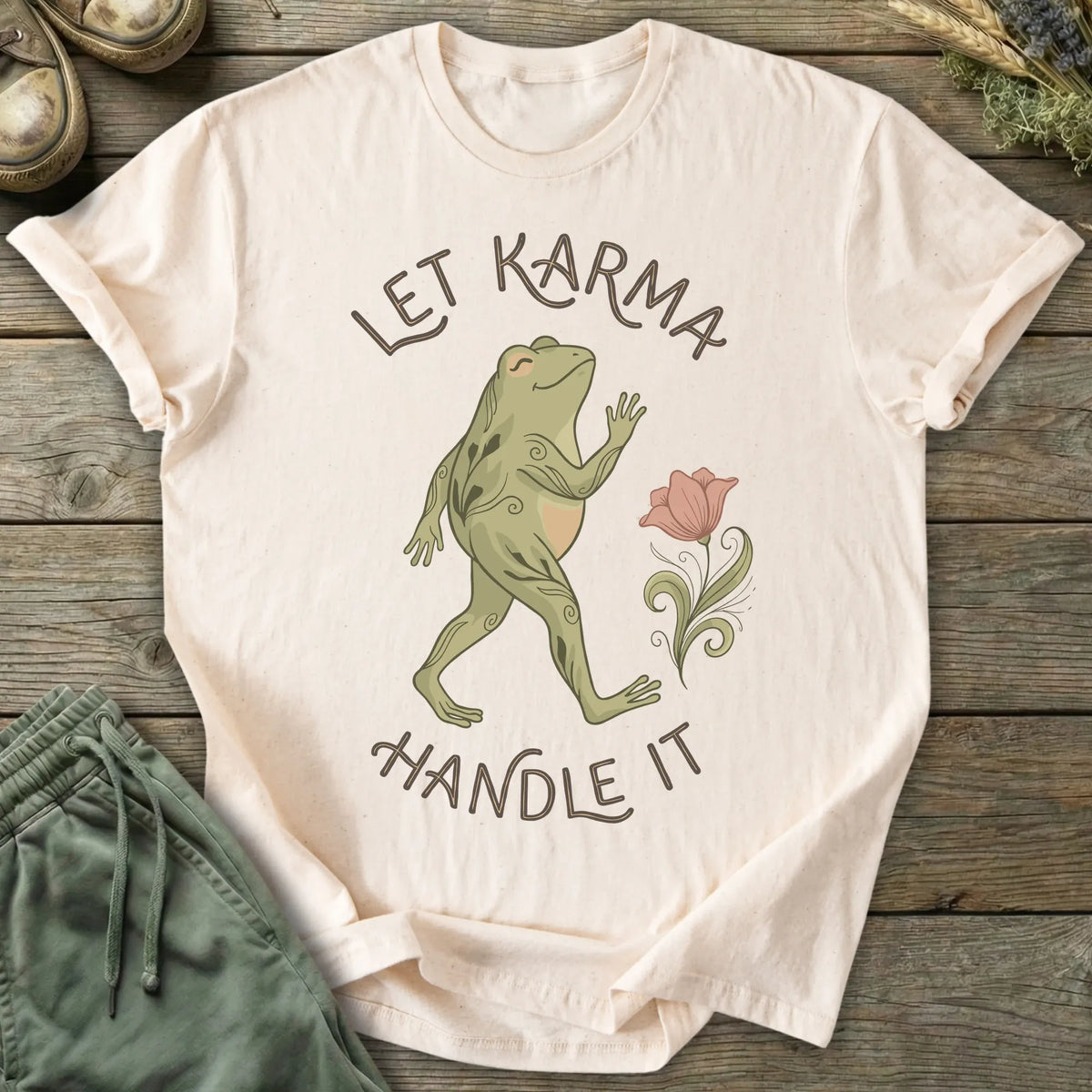 Printify T-Shirt Let Karma Handle It T-Shirt