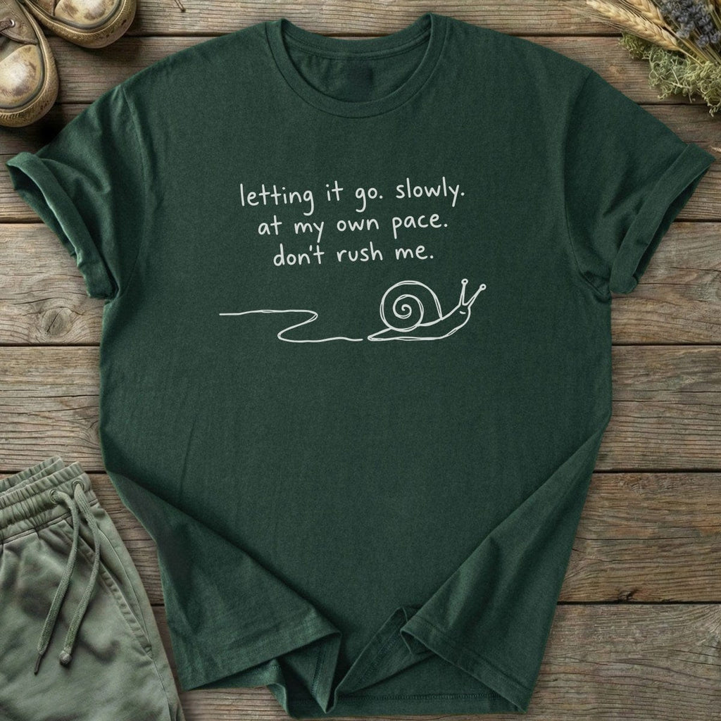 Printify T-Shirt Letting It Go Snail T-Shirt