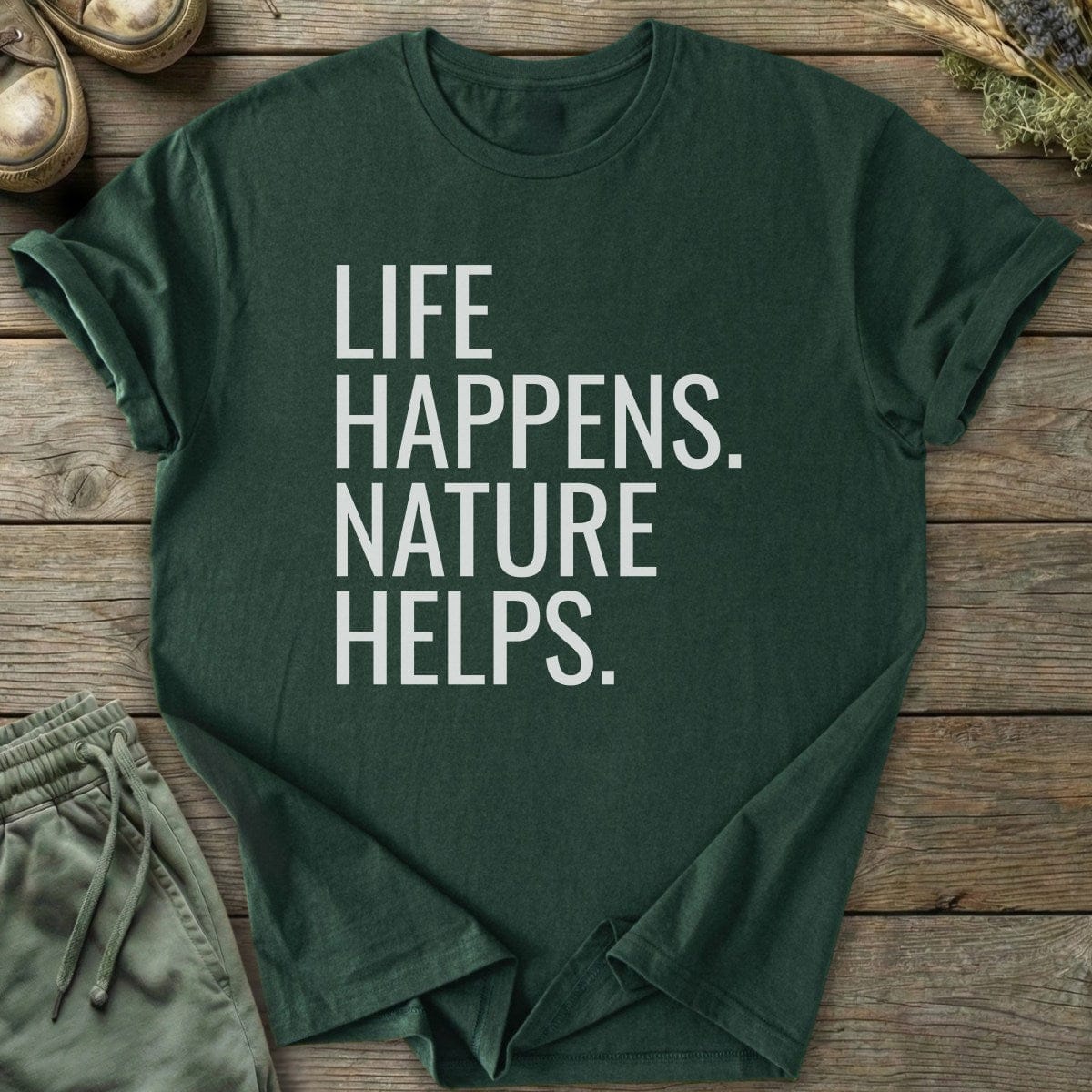 Printify T-Shirt Life Happens T-Shirt
