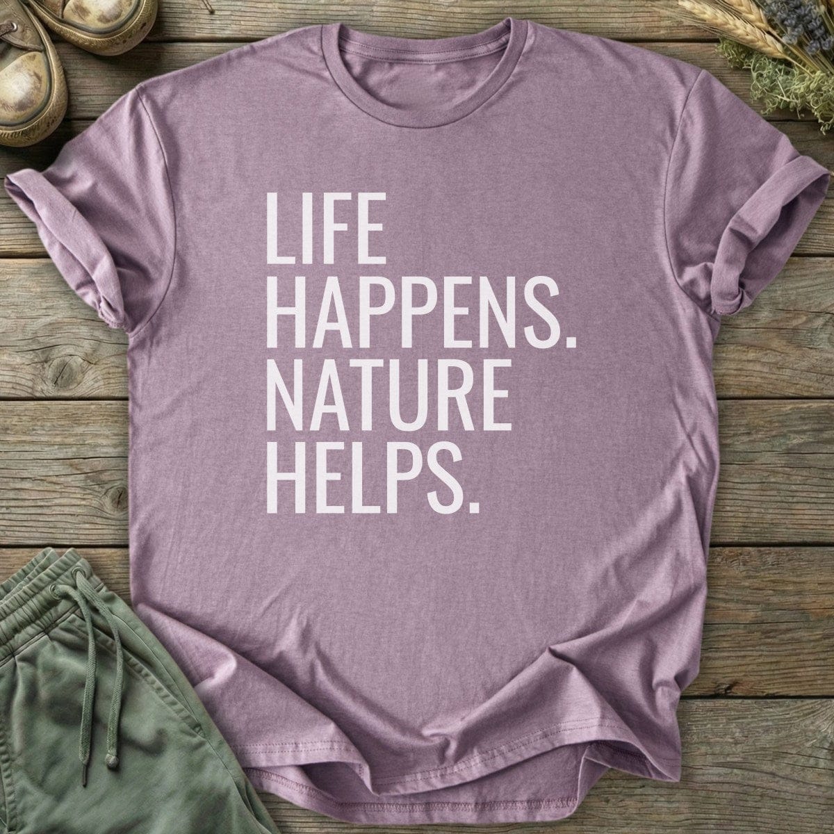 Printify T-Shirt Life Happens T-Shirt