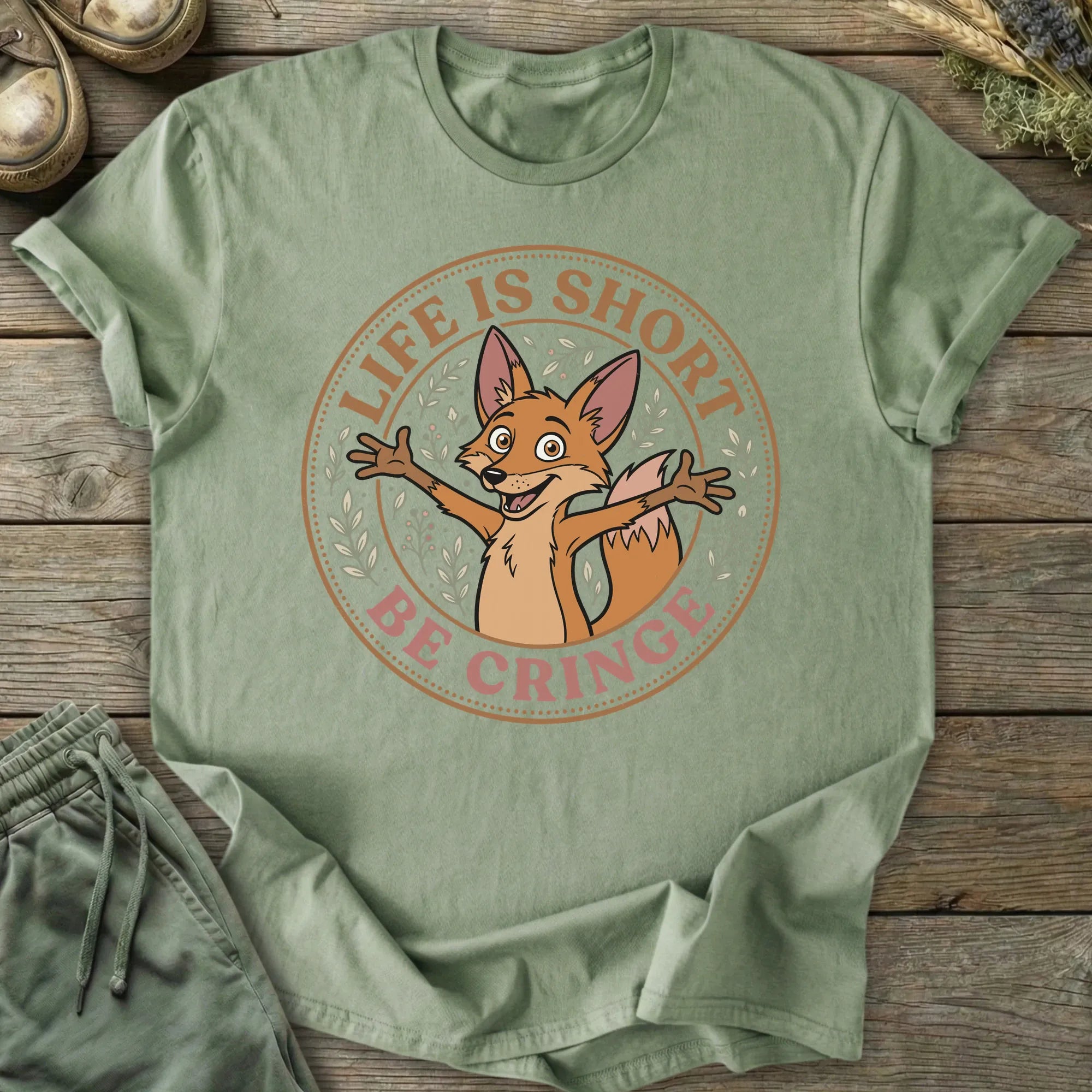 Printify T-Shirt Life Is Short Be Cringe T-Shirt