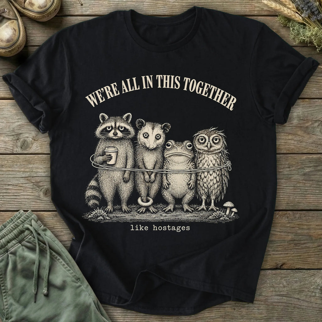 Printify T-Shirt Like Hostage Animals T-Shirt