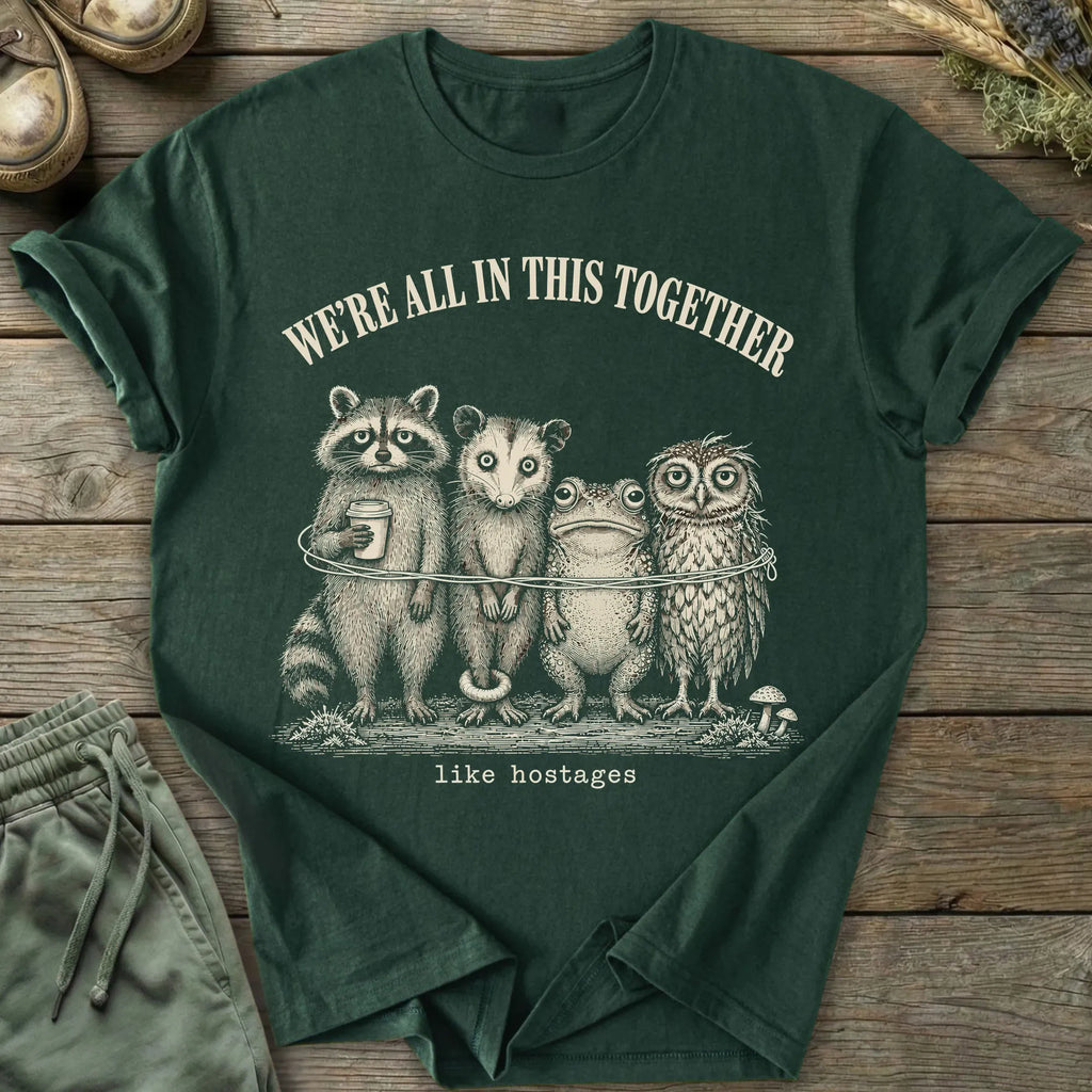 Printify T-Shirt Like Hostage Animals T-Shirt