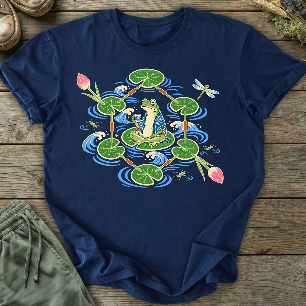 Printify T-Shirt Lily Pad Tea Frog T-Shirt