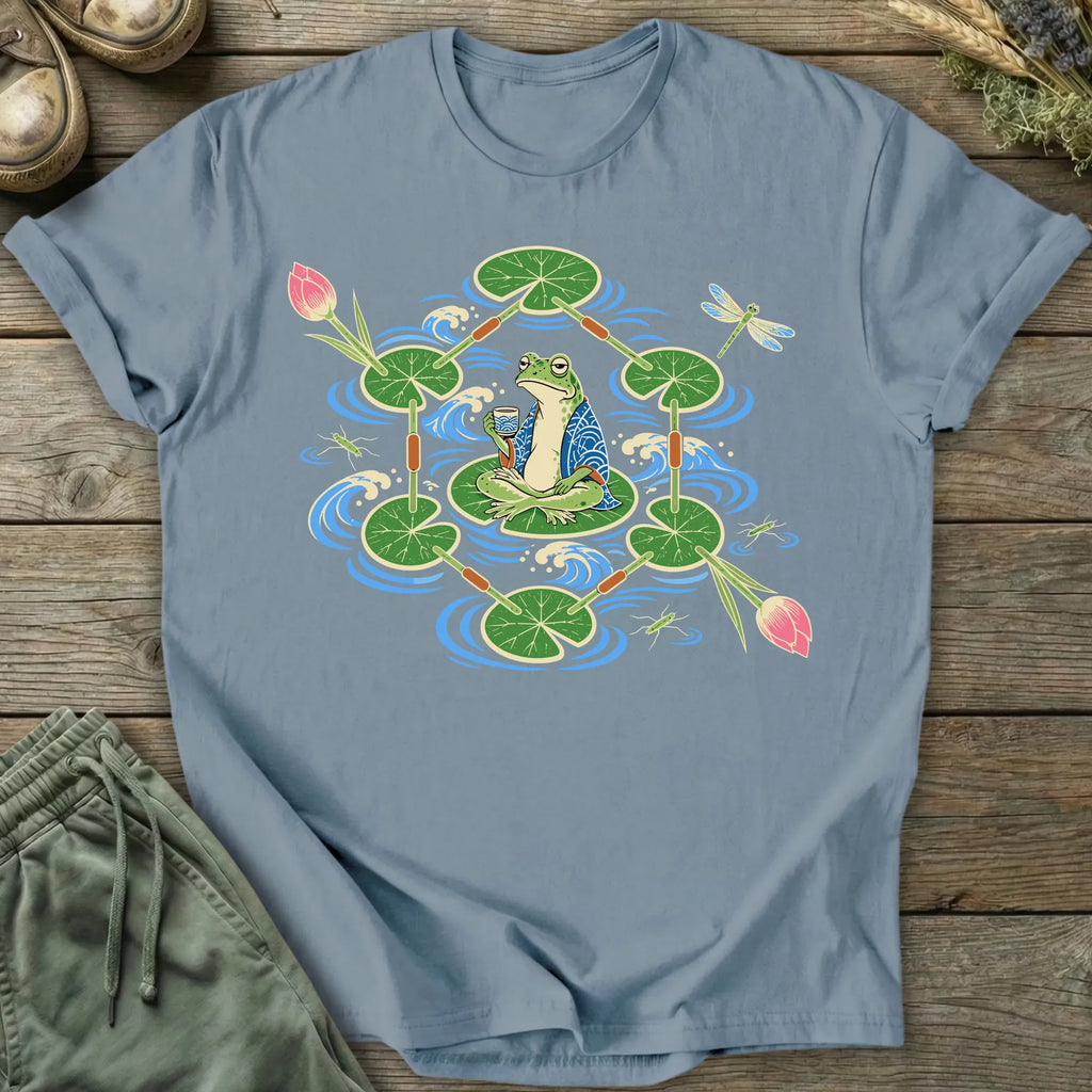Printify T-Shirt Lily Pad Tea Frog T-Shirt