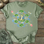 Printify T-Shirt Lily Pad Tea Frog T-Shirt