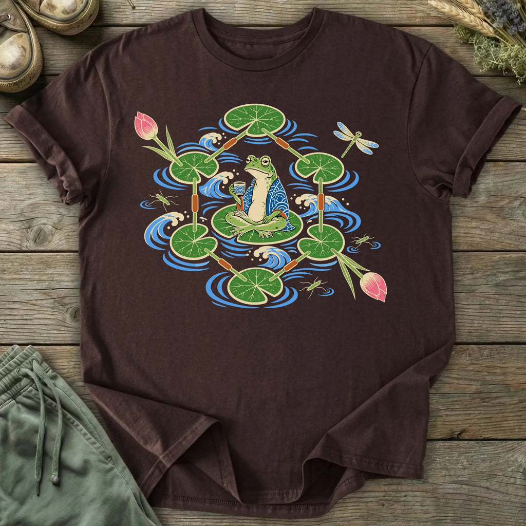 Printify T-Shirt Lily Pad Tea Frog T-Shirt