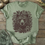 Printify T-Shirt Linocut Bear T-Shirt