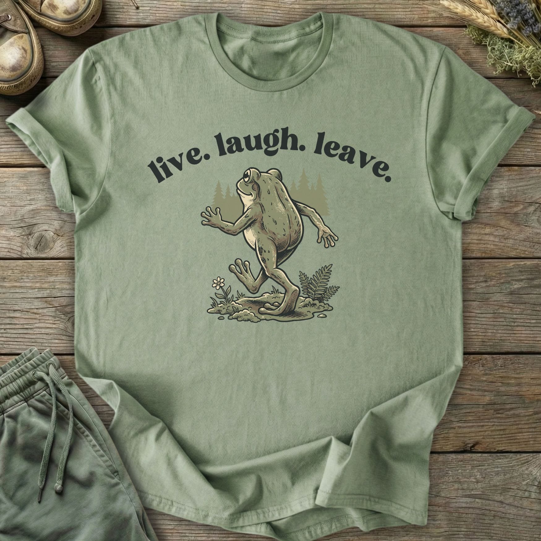 Printify T-Shirt Live Laugh Leave T-Shirt