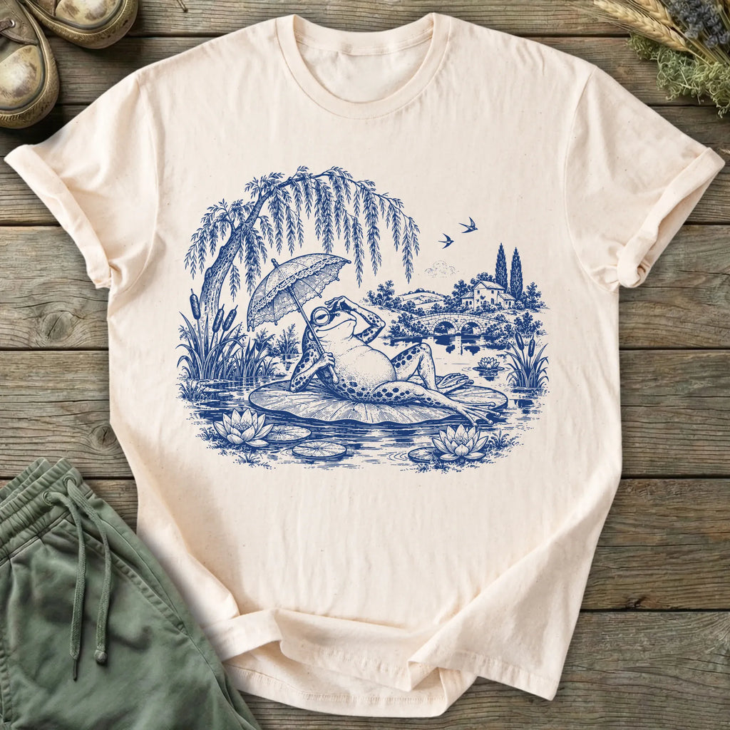 Printify T-Shirt Lounging Pond Frog T-Shirt