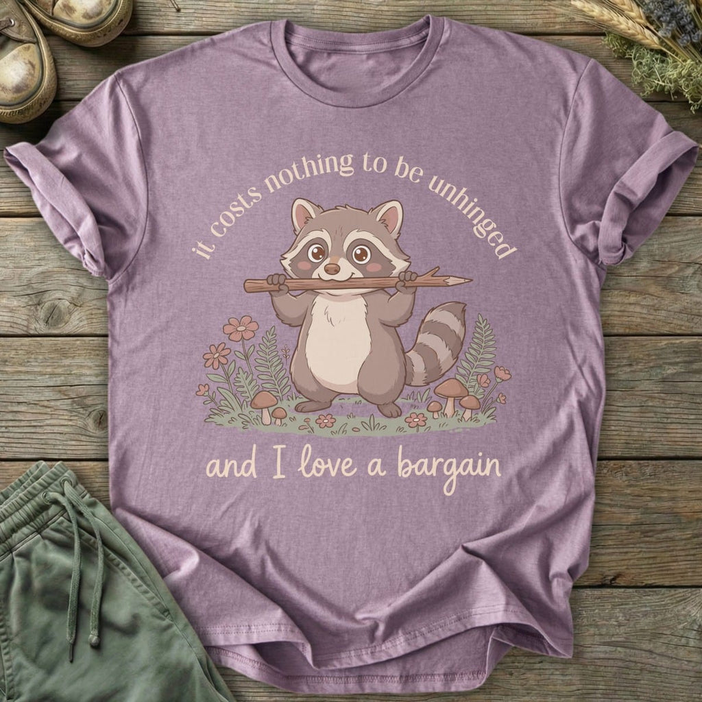 Printify T-Shirt Love A Bargain Raccoon T-Shirt