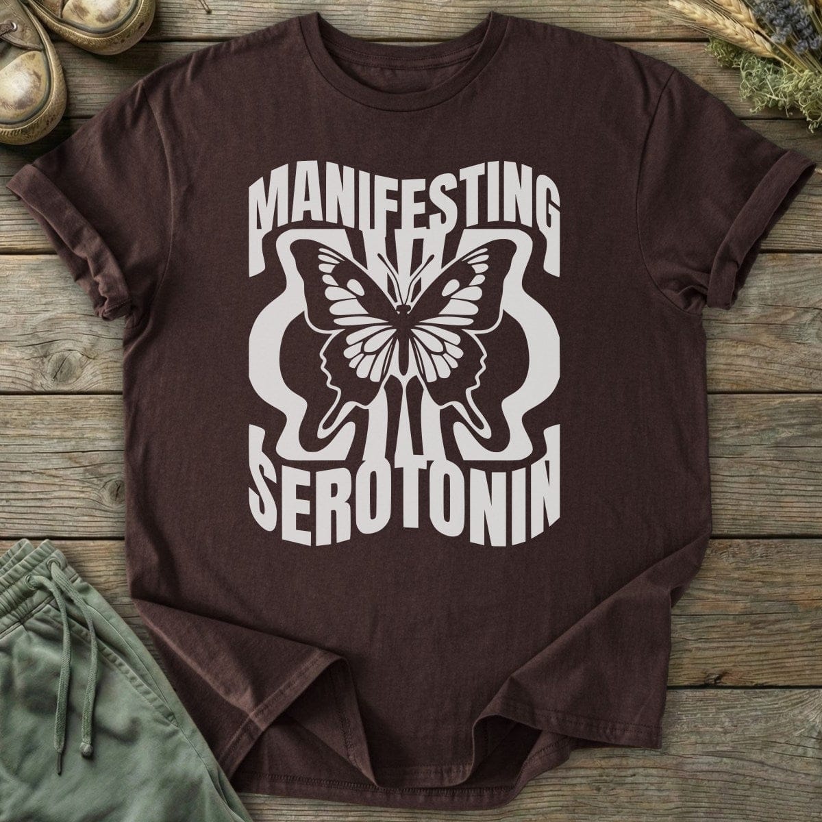 Printify T-Shirt Manifesting Serotonin T-Shirt
