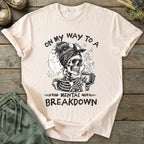 Printify T-Shirt Mental Breakdown Skeleton T-Shirt