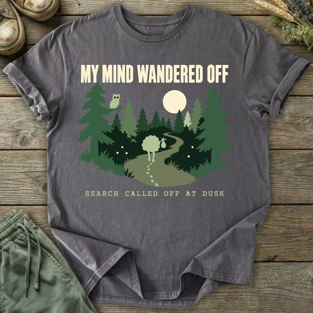 Printify T-Shirt Mind Wandered Off T-Shirt