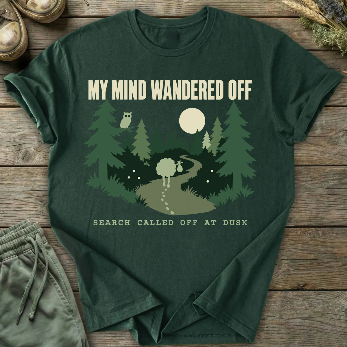 Printify T-Shirt Mind Wandered Off T-Shirt
