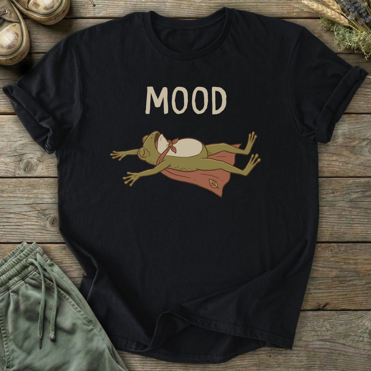 Printify T-Shirt Mood Frog Hero T-Shirt