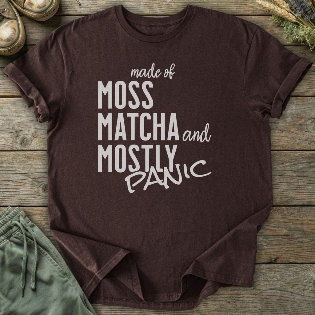 Printify T-Shirt Moss Matcha Panic T-Shirt