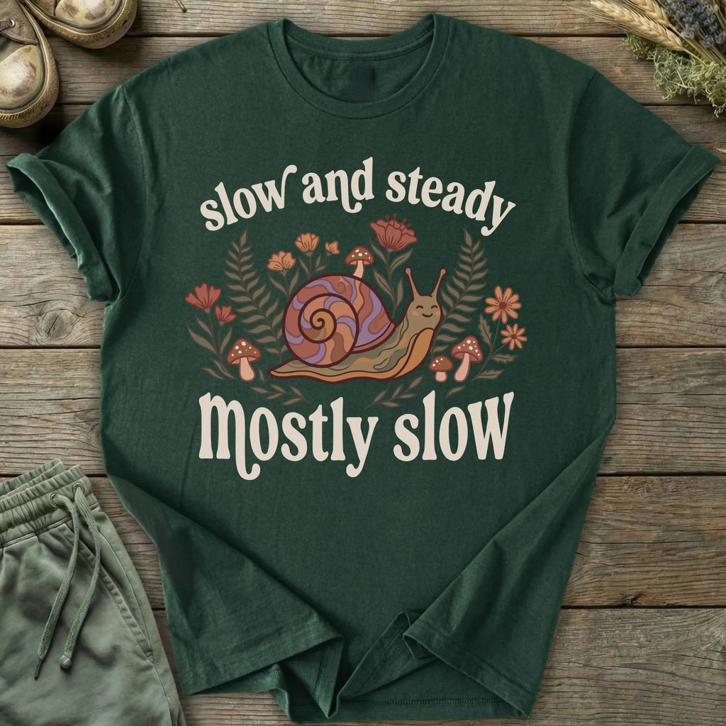 Printify T-Shirt Mostly Slow T-Shirt