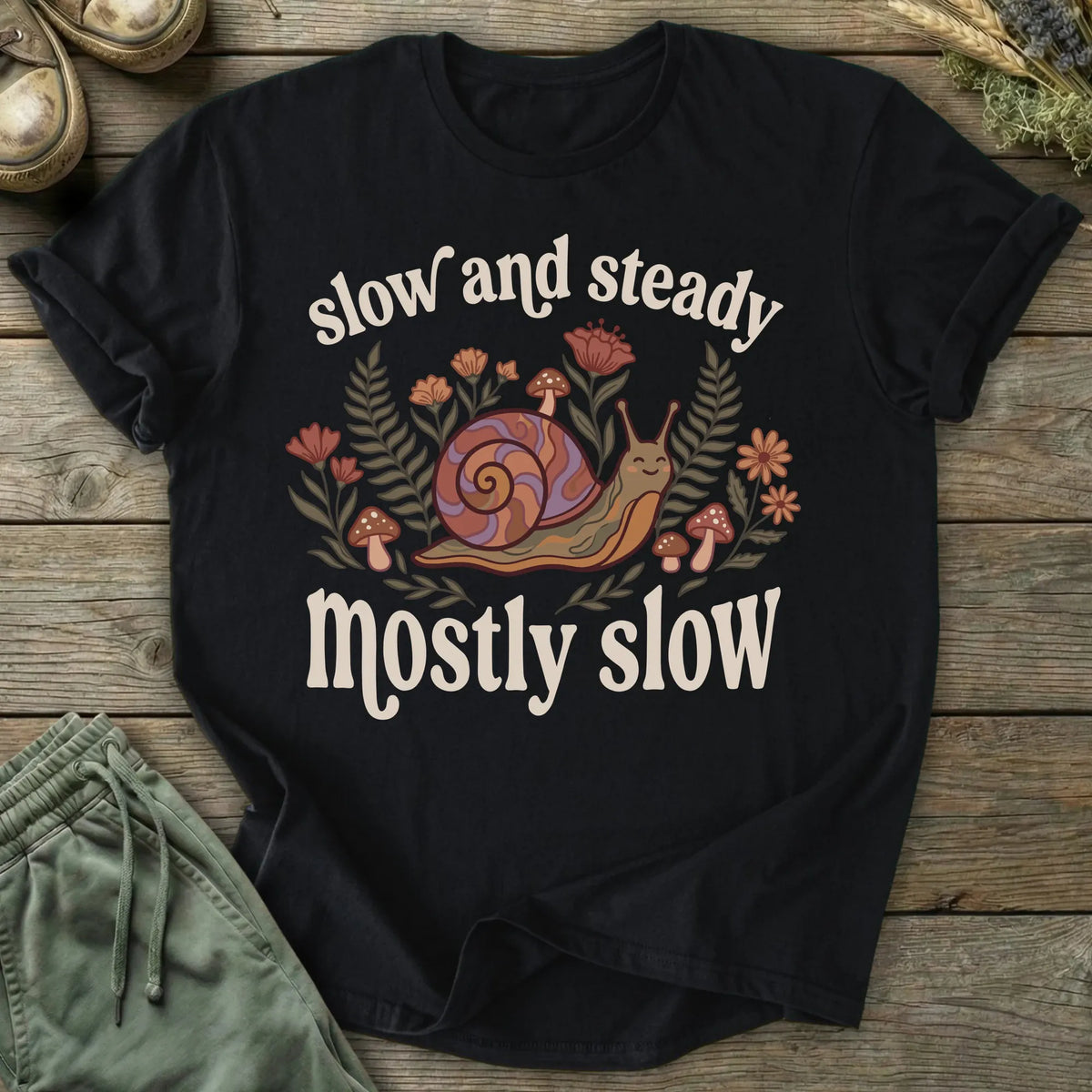 Printify T-Shirt Mostly Slow T-Shirt