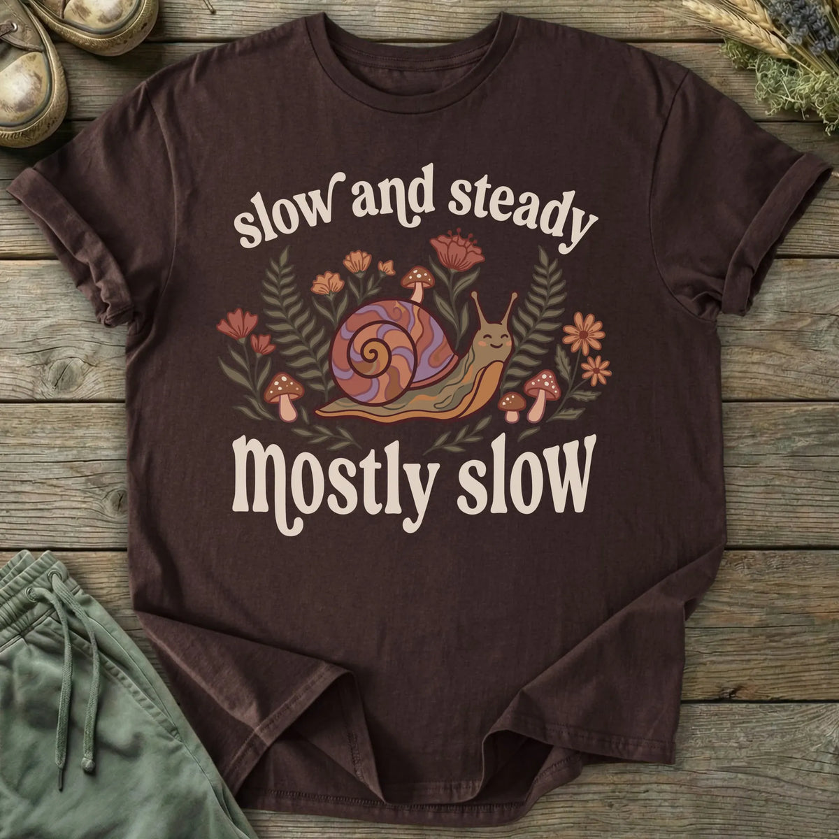 Printify T-Shirt Mostly Slow T-Shirt
