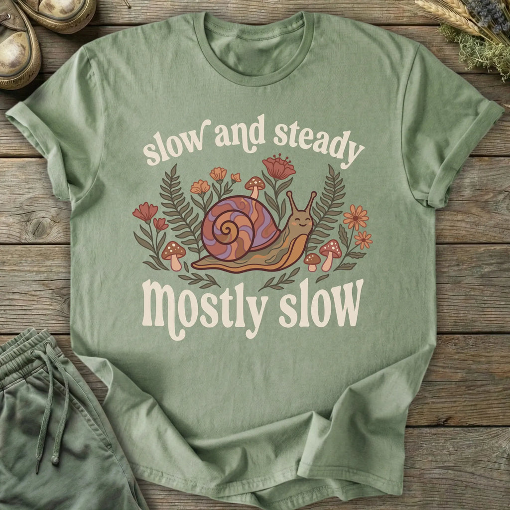 Printify T-Shirt Mostly Slow T-Shirt