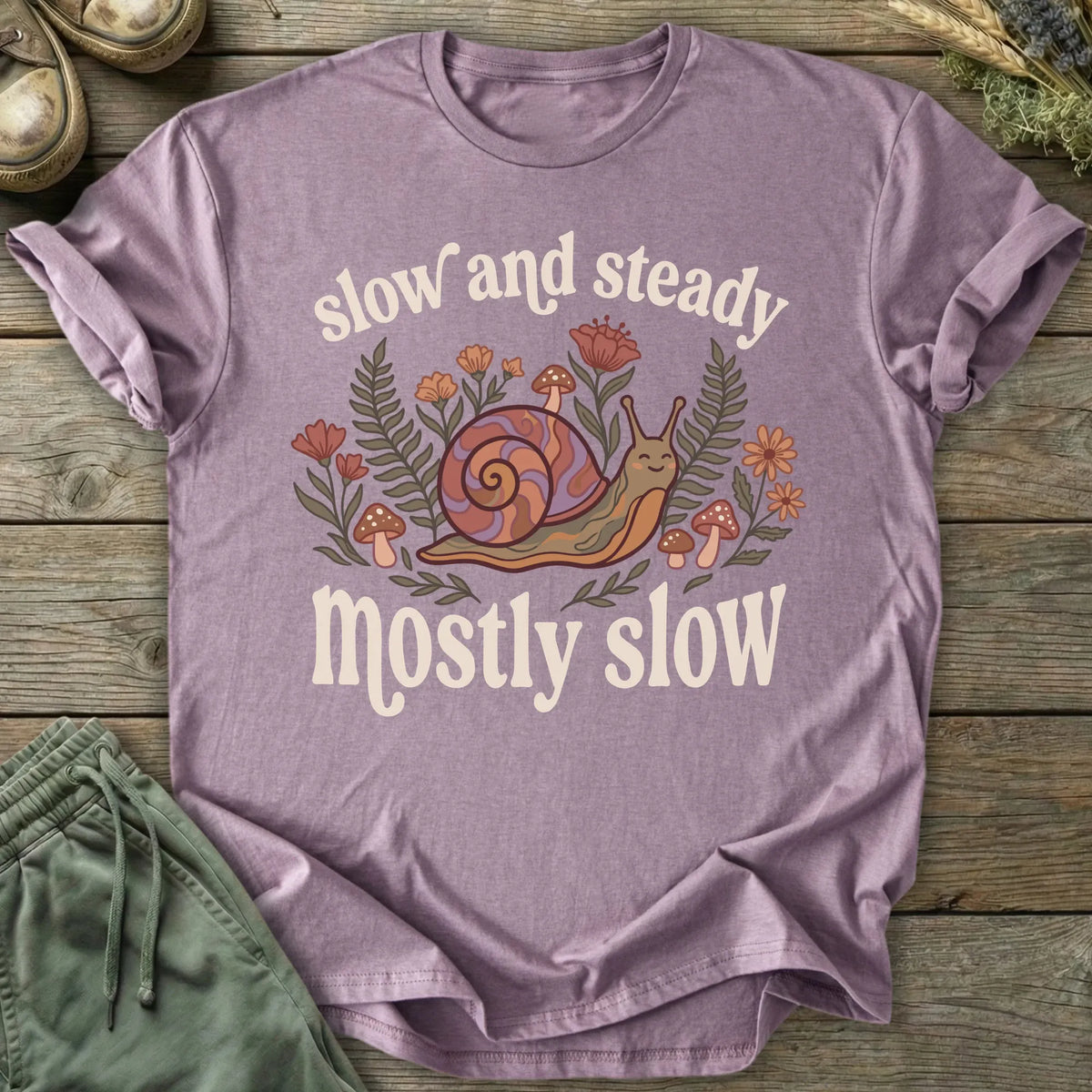 Printify T-Shirt Mostly Slow T-Shirt