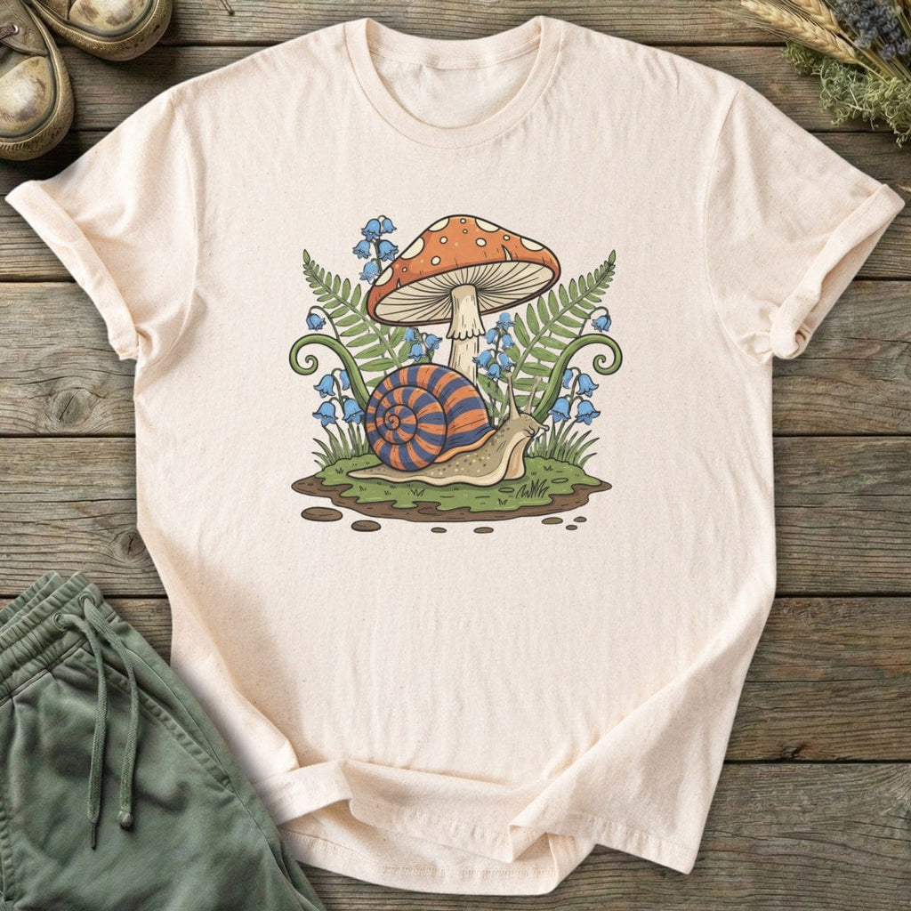 Printify T-Shirt Mushroom Snail T-Shirt