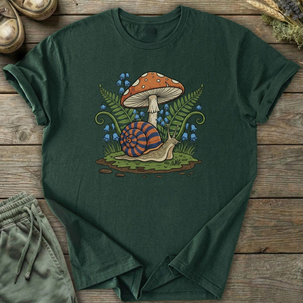 Printify T-Shirt Mushroom Snail T-Shirt