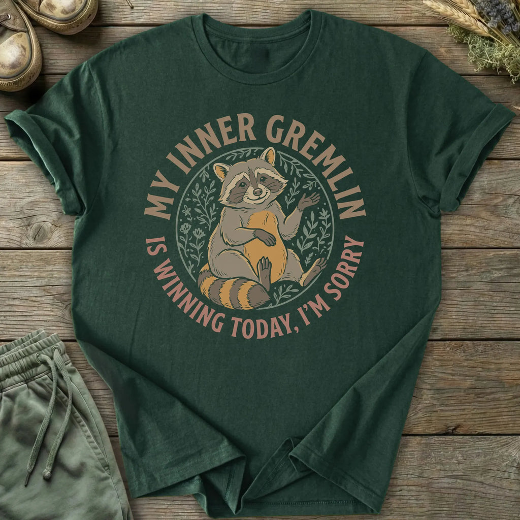 Printify T-Shirt My Inner Gremlin Is Winning T-Shirt