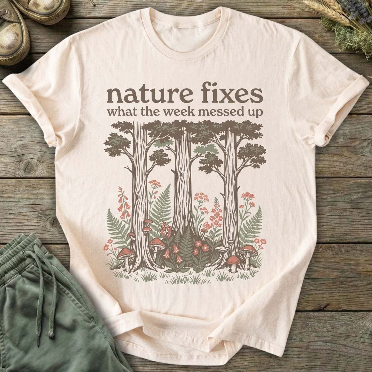 Printify T-Shirt Nature Fixes It T-Shirt