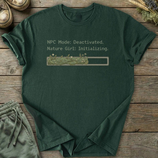 Printify T-Shirt Nature Girl Initializing T-Shirt
