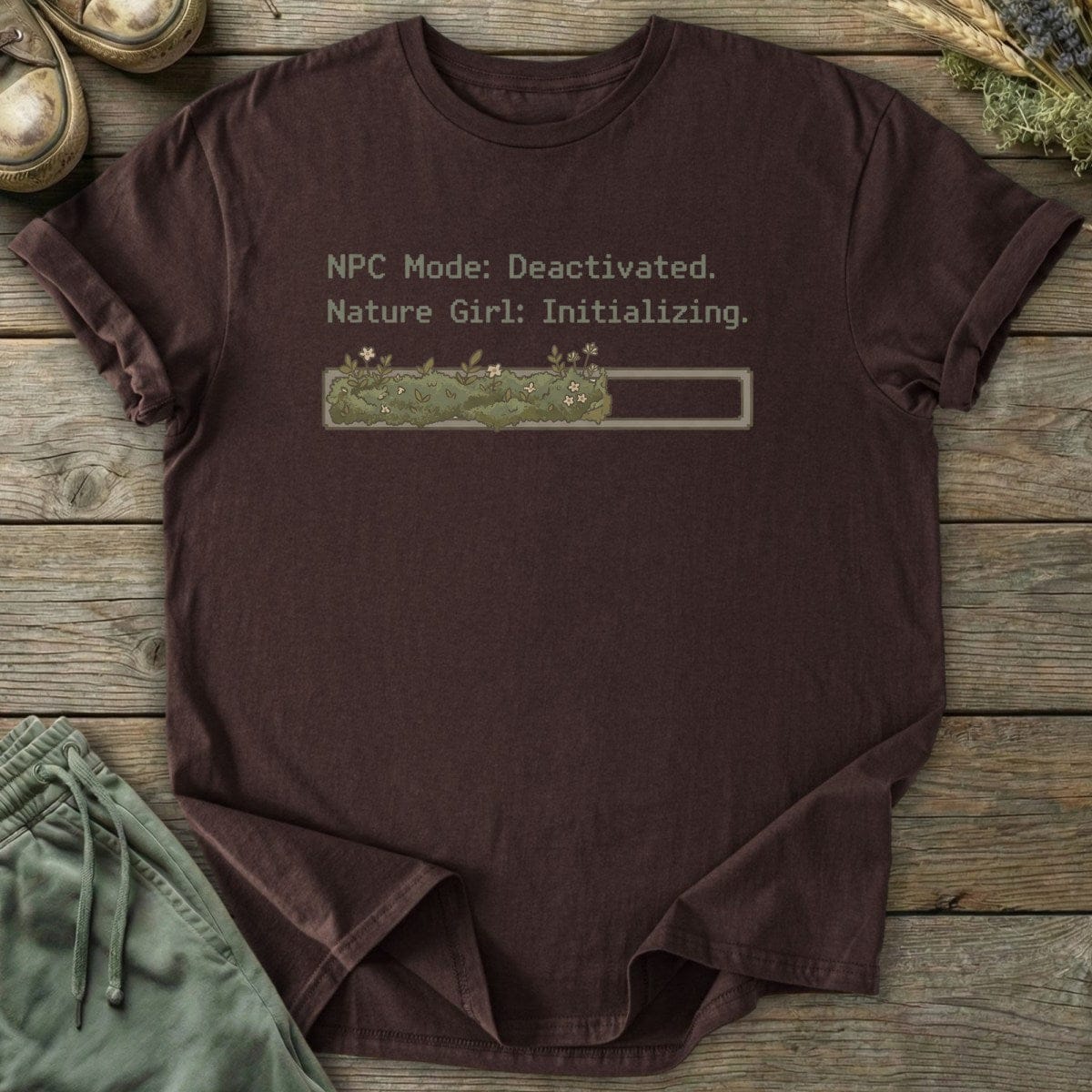 Printify T-Shirt Nature Girl Initializing T-Shirt