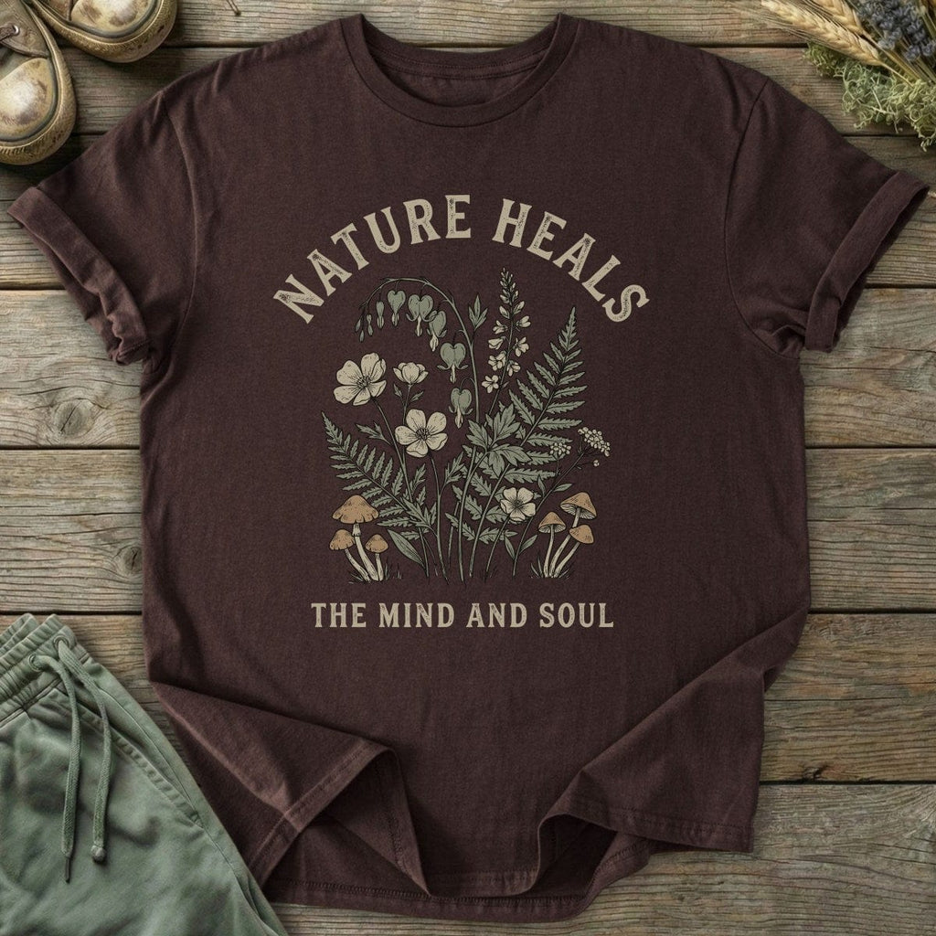 Printify T-Shirt Nature Heals Botanic T-Shirt