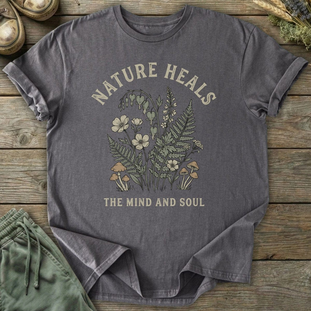 Printify T-Shirt Nature Heals Botanic T-Shirt