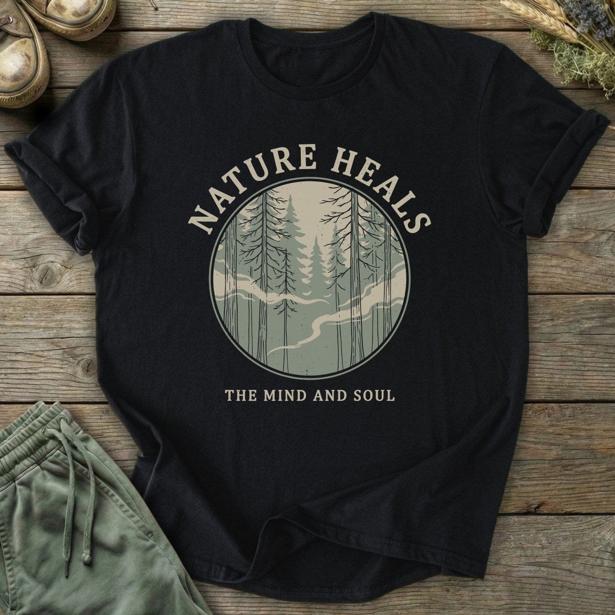 Printify T-Shirt Nature Heals Trees T-Shirt