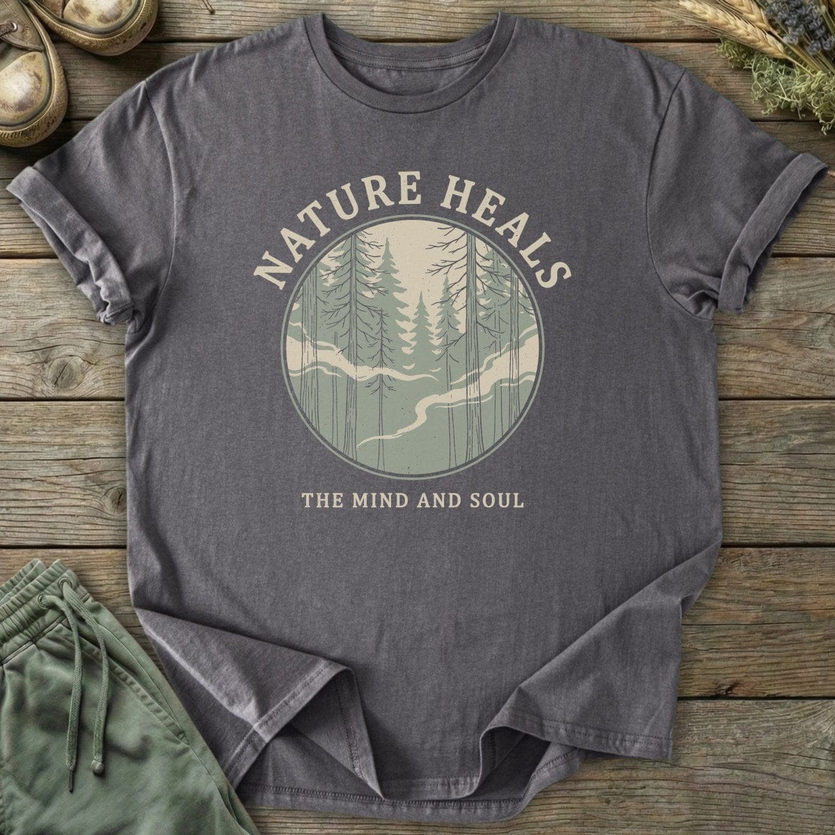 Printify T-Shirt Nature Heals Trees T-Shirt