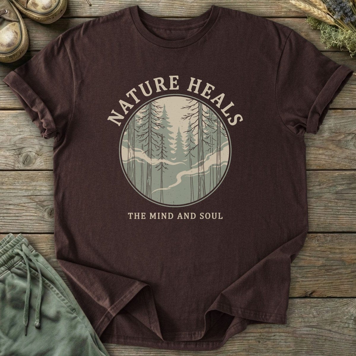Printify T-Shirt Nature Heals Trees T-Shirt