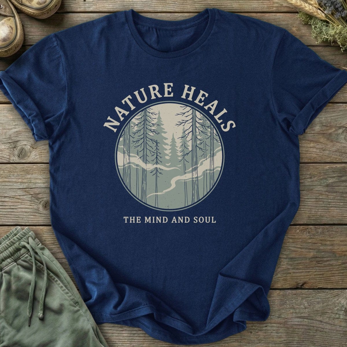 Printify T-Shirt Nature Heals Trees T-Shirt